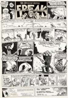 Gilbert Shelton The Fabulous Furry Freak Brothers #2 Story Page 1 Original Art (Rip Off Press, 1972).
