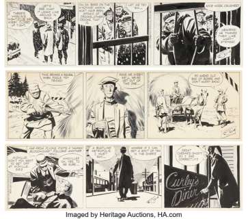 Alex Raymond Rip Kirby Daily Comic Strips Original Art Group of 3 (King Features Syndicate, 1954). (Total: 3 Original Art) | Heritage