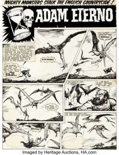 Francisco Solano Lopez Lion and Thunder #13 Adam Eterno Story Page 32 Original Art (IPC, 1972).
