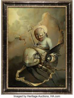 Dan Quintana - "Baby on a Plane" Painting Original Art (undated). | Heritage