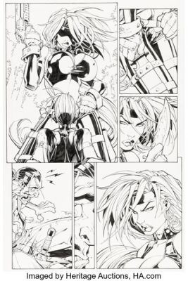Joe Madureira and Tom McWeeney Battle Chasers #6 Red Monika Story Page 9 Original Art (DC/Wildstorm/Cliffhanger!, 1999). | Heritage