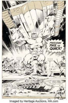 Dale Keown and Sam de la Rosa The Incredible Hulk #373 Story Page 14 Original Art (Marvel, 1990).