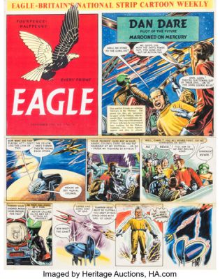 Frank Hampson Eagle #v3#31 Cover Original Art (Hulton Press, 1952).