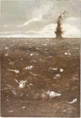 Jeffrey Catherine Jones Red Shadows Interior Painting Original Art (Donald M. Grant, 1968). | Heritage