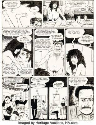Gilbert Hernandez Love and Rockets #25 Story Page 5 Original Art (Fantagraphics, 1988).