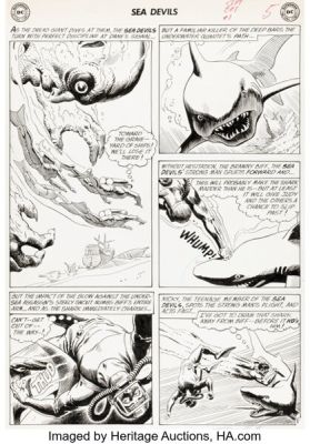 Russ Heath Sea Devils #1 Story Page 5 Original Art (DC, 1961). | Heritage