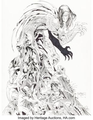 Brandon Peterson The Darkness #11 Variant Cover Original Art (Image, 1998).