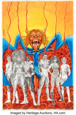 George Pérez The New Teen Titans #4 Cover Original Art (DC, 1985). | Heritage