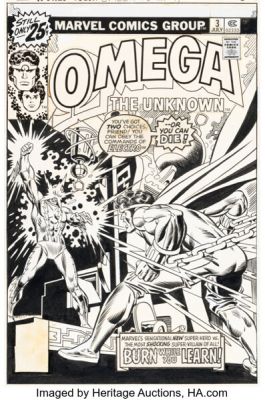 Gil Kane and Frank Giacoia Omega the Unknown #3 Cover Original Art (Marvel, 1976). | Heritage