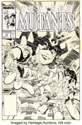 Rick Leonardi and Al Williamson The New Mutants #78 Freedom Force and Hela Cover Original Art (Marvel, 1989). | Heritage
