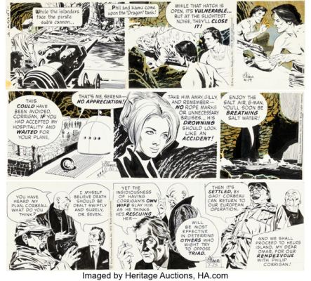 Al Williamson Secret Agent Corrigan Daily Comic Strips Original Art Group of 3 (King Feature Syndicate, 1972-1974). (Total: 3 Original Art) | Heritage