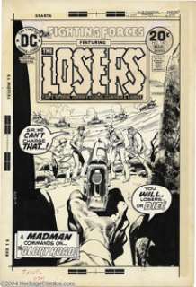 Neal Adams - Our Fighting Forces #147 Cover Original Art (DC, 1974). The Losers, Gunner, Captain Storm, Sarge, and - | Heritage