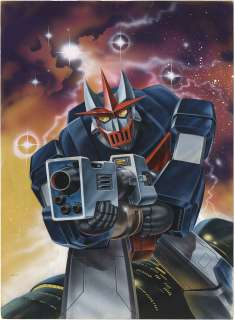 Futoshi Okazaki’s hand-drawn color illustration "Psycho Armor Gobarian" | Mandarake (Big Web)