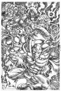Alan Patrick | Alan Patrick Pencil Pinup Mr Miracle Big Barda Darkseid | JadeGiant Comic Art