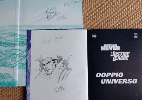 Sergio Giardo, Bepi Vigna | Nathan Never - 2x volumi firmati + sketch di S. Giardo - Cartonné - EO - (2021/2022) | Catawiki