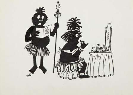 Gwidon Miklaszewski (1912 - 1999) | Gwidon Miklaszewski | "Bardzo mi przykro, Kochanie, ale dopiero teraz zauważyłem,że to jest zwykła zabawa, a nie bal maskowy!", lata 80. XX | Desa Unicum