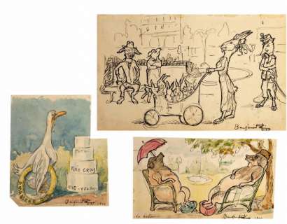 Album de Dessins. Important album regroupant plus de 190 dessins Ã  la | Tessier Sarrou