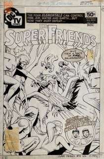 Ramona Fradon Bob Smith - Super Friends #14 Cover (Dc, 1978) Wonder Twins Origin