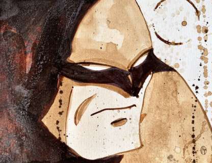 Pedreira, Max - Batman - Original Coffee Painting - Hand Signed | Catawiki