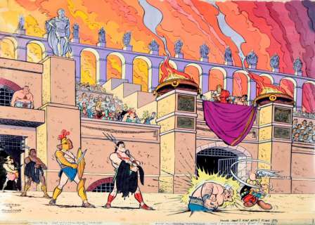 Albert Uderzo et Studios    Astérix 280. Astérix Gladiateur Gouaches& | Art Richelieu