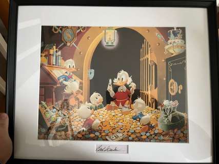 Carl Barks - This Dollar Saved My Life at Whitehorse - framed print with signature insert | Catawiki