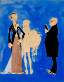 John Held Jr. (American, 1889-1958) The Wedding, Life Magazine Radio Number cover, November 25, 1926 Gouache - | Heritage
