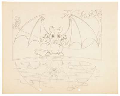 â€œTHE FLYING MOUSEâ€ PUBLICITY ORIGINAL ART AND BONUS. | Hake’s