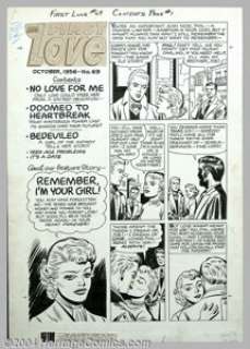 Bob Powell and John Prentice - Original Art for First Love #69, Complete Stories, Group of 4 (Harvey, 1956). A -
