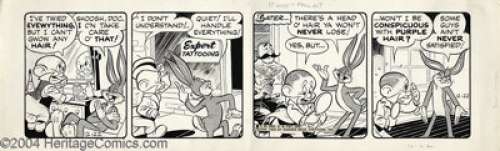Ralph Heimdahl - Original Comic Strip Art for Bugs Bunny Daily dated 12-22-49 (Warner Brothers, 1949). No doubt -