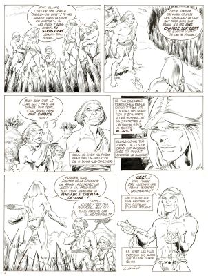 André Chéret | Rahan, Le vengeur de la lune ronde, planche originale à l’encre de chine. | Septimus