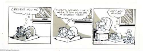 Jim Davis - Garfield Daily Comic Strip Original Art, dated 4-17-91 (United Features Syndicate, 1991). If - | Heritage