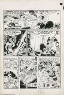 Joe Kubert - Flash Comics #97, Hawkman page 7 Original Art (DC, 1948). Joe Kubert was but 21 or 22 years old when he -