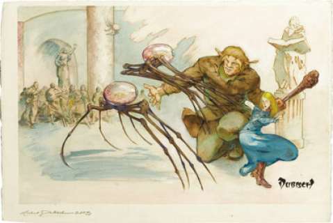 Michael Dubisch - Prophecies of the Dragon, page 168 "The Great Library" Illustration Original Art -