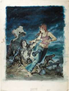 Earl Norem - Tales of the Zombie #5 Cover Painting Original Art (Marvel, 1974). "He lives! He strikes! No -