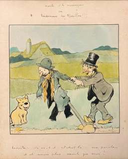 Benjamin RABIER (1869-1939) "La cuite et le mannequin ou lendemain du… | misc / divers