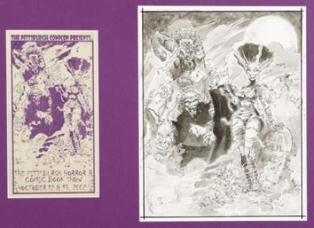 Neil Vokes - Pittsburgh Comic Con Illustration Featuring the Universal Studio Monsters Original Art (2002).  -