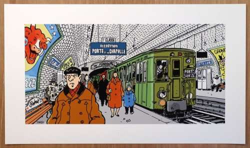 Tardi, Jacques - 1 Estampe Pigmentaire - Nestor Burma - 9ème arrondissement de Paris - 2020 | Catawiki