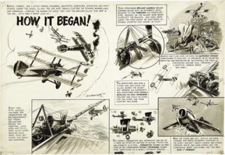 George Evans Blazing Combat #4 Complete 2-page Story "How It Began" Original Art (Warren, 1966). -