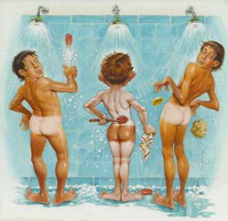 Jack Rickard Mad #202 Cover Original Art (EC, 1978).  Alfred E. Neuman bares his unusual tan lines for this -