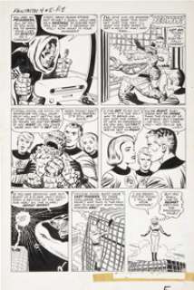 Jack Kirby and Joe Sinnott Fantastic Four #5 Dr. Doom page 5 Original Art (Marvel, 1962). Issue #5 of - | Heritage