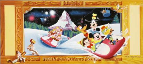 Paul Wenzel Walt Disney Company 1959-1960 Christmas Card Illustration Original Art (Disney, 1959-60). Here -