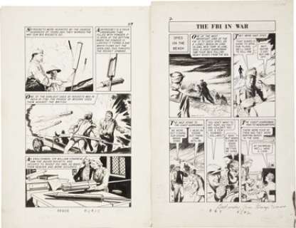 George Evans, Gerald McCann, Norman Nodel, and Harley Griffiths Classics Illustrated Page Original Art, -