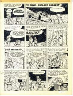 Will & Goscinny | Will & Goscinny Record & Veronique Planche originale n°4 Ã  l’encre de chine | Cornette de St Cyr