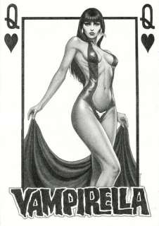 Oscar Garcia Calibos - Vampirella - Dessin original au crayon - 50 x 35 cm - Hand Signed | Catawiki