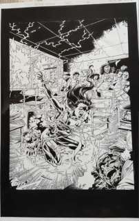 Paco Diaz y Bill Blyberg Original page - Valiant Comics - Harbinger Acts of God - 1998