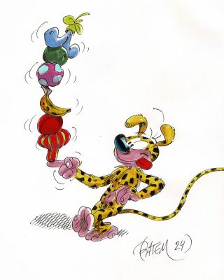 Batem | Lot 176 - Marsupilami, Magie blanche en édition originale, agrémenté d’une dédicace. Proche de l’état neuf. | Septimus