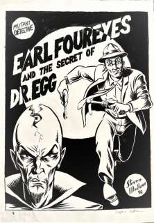 Zattera, Stefano - 1 Original drawing - Zattera Distorsioni - Earl Foureyes and the secret of Dr. Egg - 1996 | Catawiki