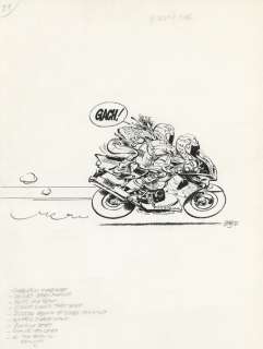 Bar2 - 1 Original drawing - Joe Bar Team - Le Sportif frime - 1998 | Catawiki