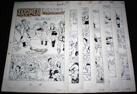 Dan Decarlo, Fred Eng - Jetta #6 Complete Six Page Story - La - Zoomer in ‘ Time Out For Trouble‘ - 1953