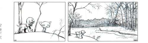 Brian Anderson - Dog Eat Doug Daily Strip Art with Sketch & Proof - Stargate Universe - 1/24/2010 Signed